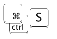 Ctrl или Command + s