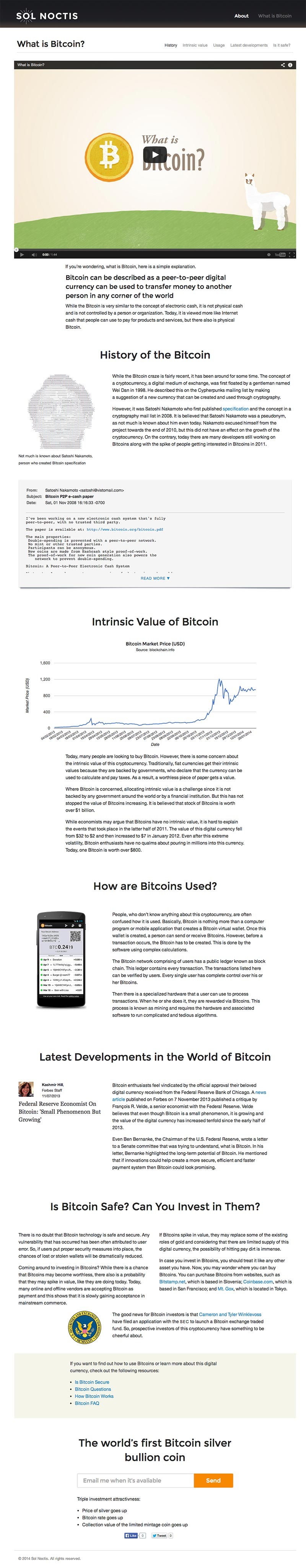 What is Bitcoin page